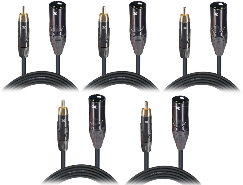 Professional 5Ft audio cable bundle image