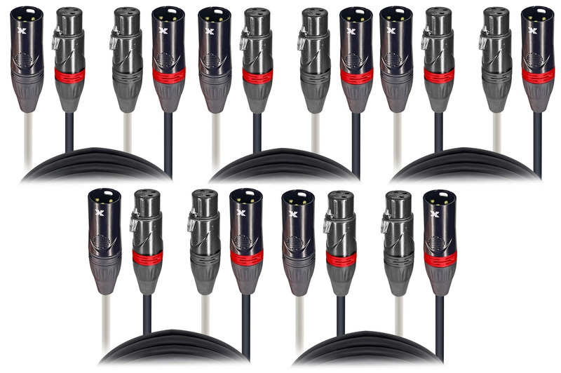 ProX XC-DXLR05 5ft XLR cable 5 Pack