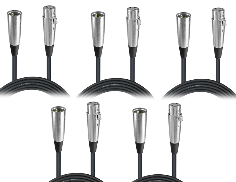 XLR cable 5 pack set