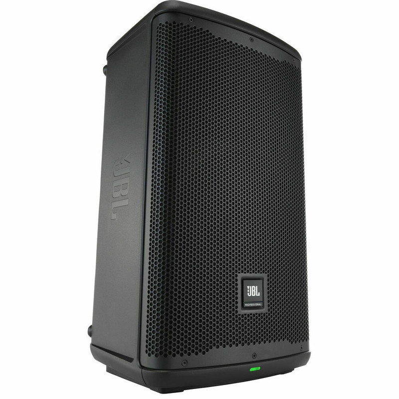 JBL EON710 PA Speaker Mint Bluetooth side angle view