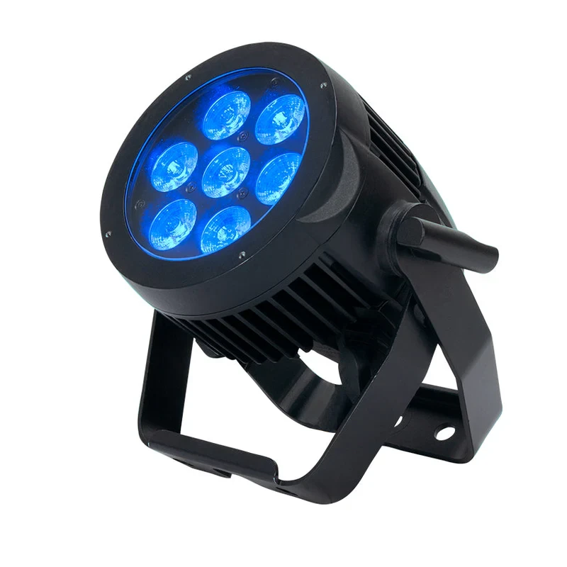 Blue LED stage light par fixture.