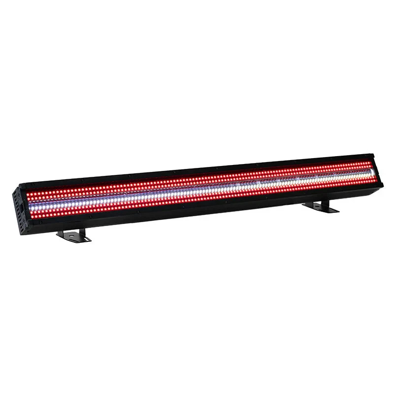 ADJ Jolt Bar FXIP glowing red.