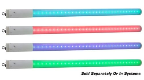 Four ADJ LED Pixel Tube 360 lights.
