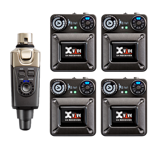 Xvive U4R4 Wireless IEM system view