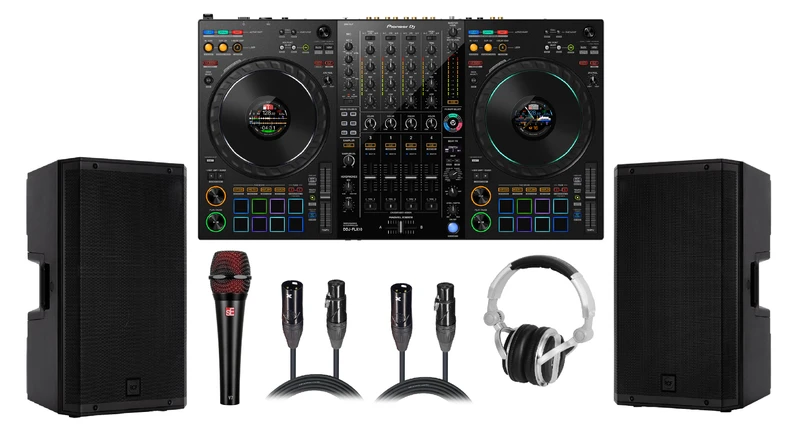 Pioneer DDJ-FLX10 DJ system bundle with speakers