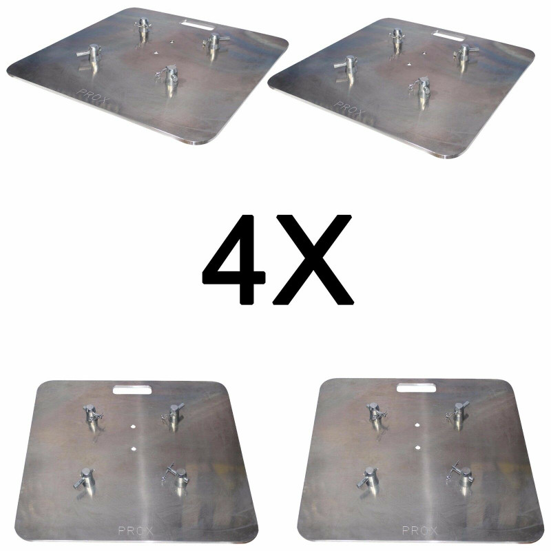 4X ProX XT-BP2424A 24" x 24" 8mm Aluminum Base Plate F34 Trussing Includes Conical Connectors