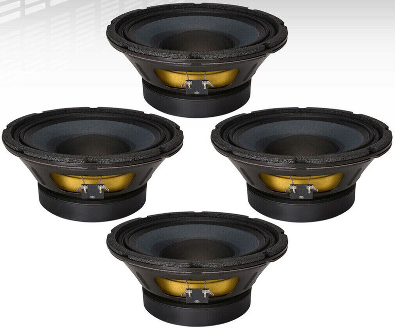 4x Eminence DELTA-10A 10" Mid-Bass Woofer 700W Midrange 8-Ohm Replacement Speaker