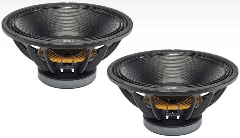 2x B&C 18TBW100 18" Replacement Subwoofer Speaker 3000W Bass-Sub 8-Ohm 35-1000Hz