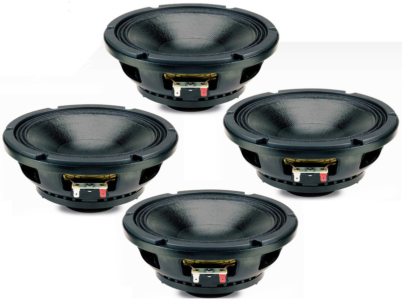 4x Eighteen Sound 8NMB420 8" Neodymium Mid-Bass Driver 280W AES 8-Ohms Speaker
