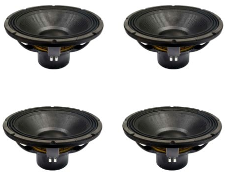 4x 18 Sound 18NLW9601 18" 3600 Watts Neodymium Subwoofer 8-Ohm Pro Audio Speaker