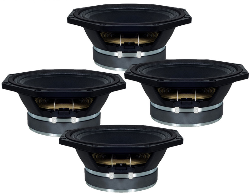 Four B&C 8PS21 WP 8" speakers.