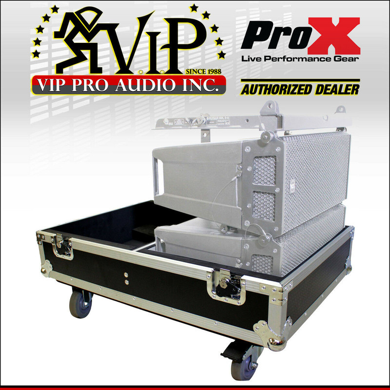 ProX X-RCF-HDL6ALAX4W Line Array Flight Case for 4 RCF HDL6-A Speakers w/ Wheels