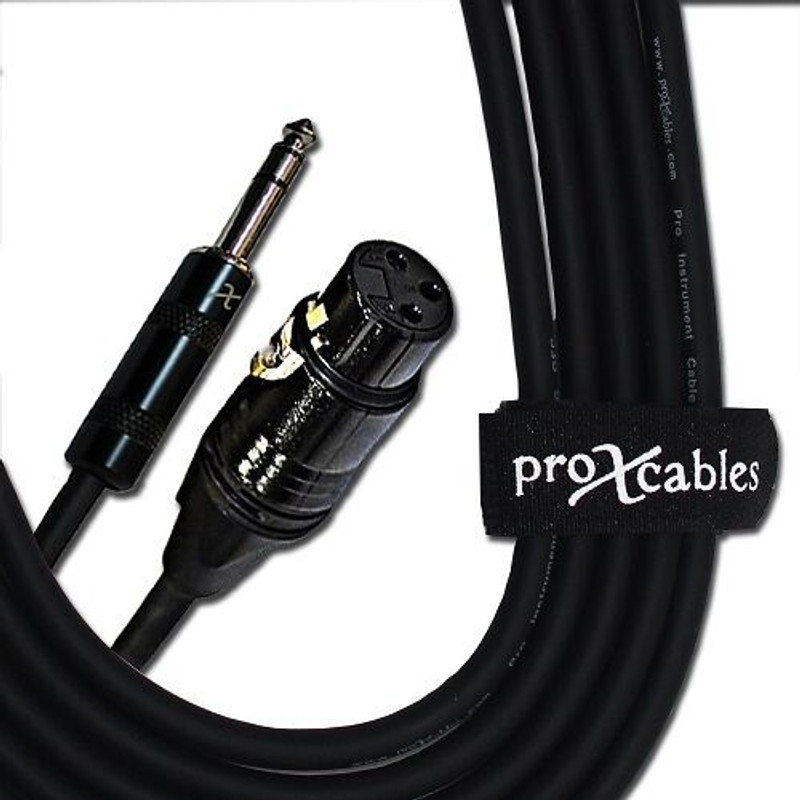 10 FOOT  1/4" TRS TO XLR3F PROX UNBALANCED INTERCONNECT AUDIO CABLE  XC-PXF10 DJ