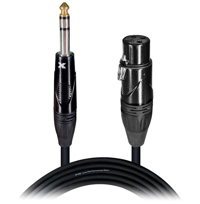 ProX XC-SXF05 5 Ft. Balanced 1/4" TRS-M to XLR-F High Performance Audio Cable