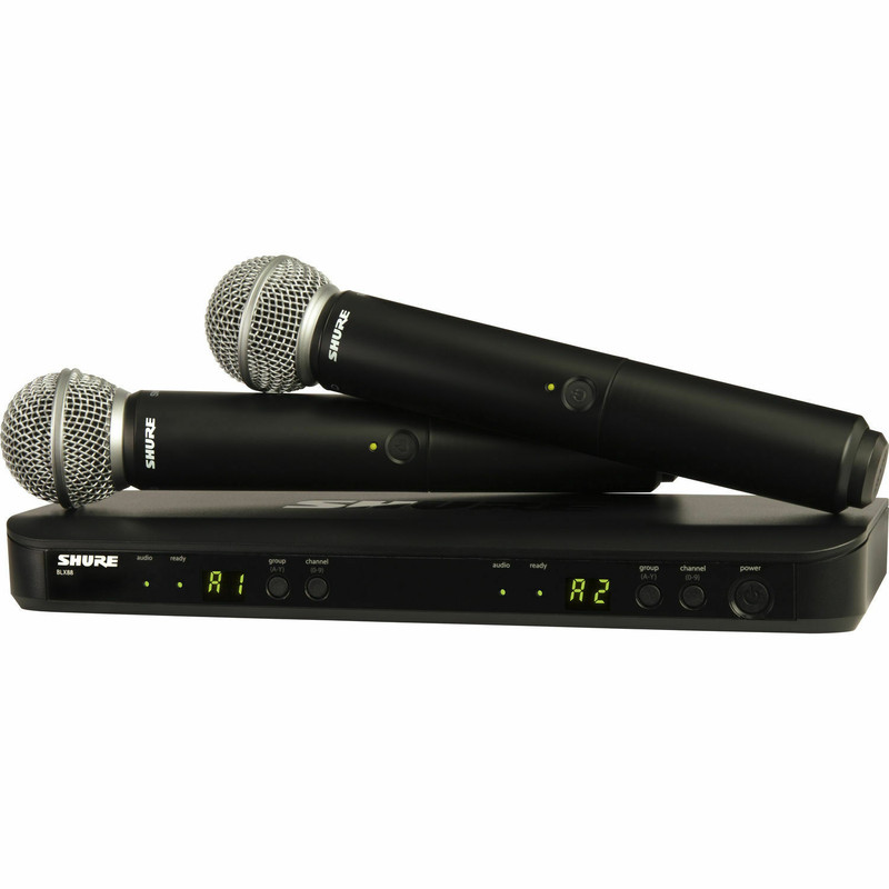 Shure BLX288/SM58-H9 Dual Handheld Wireless Microphone Mic System 512 to 542 MHz