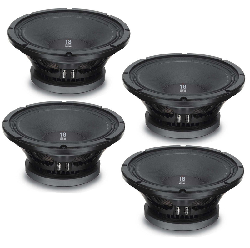 4x 18 Sound 12MB700C High Output Mid-Bass Ferrit Transducer AES Power 450W 8-Ohm
