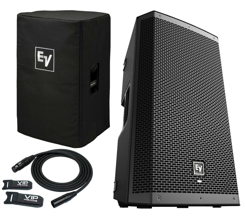 Electro-Voice ZLX-15BT Active DJ 1000W PA Bluetooth Speaker + ZLX-15-CVR + Cable