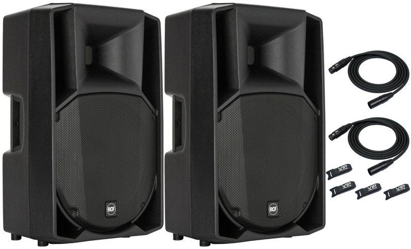 2x RCF ART 715-A MK5 15" Active / Powered Live Sound 2-Way Speaker w/ DSP 1400W + Cables