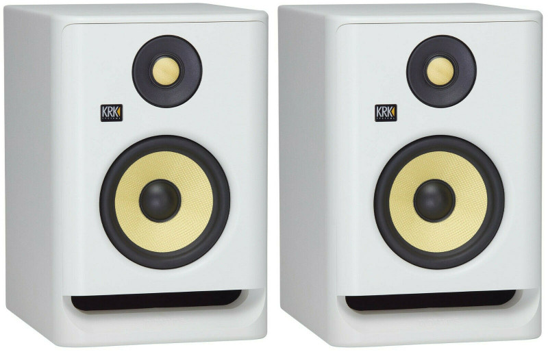 2x KRK RP5G4WN-NA Rokit 5'' Active Powered Studio Monitor White Noise Edition