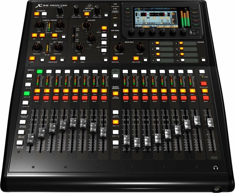 Behringer X32 Producer 32-CH 40-Input, 25-Bus Digital Mixing Board w/ FX,EQ USB