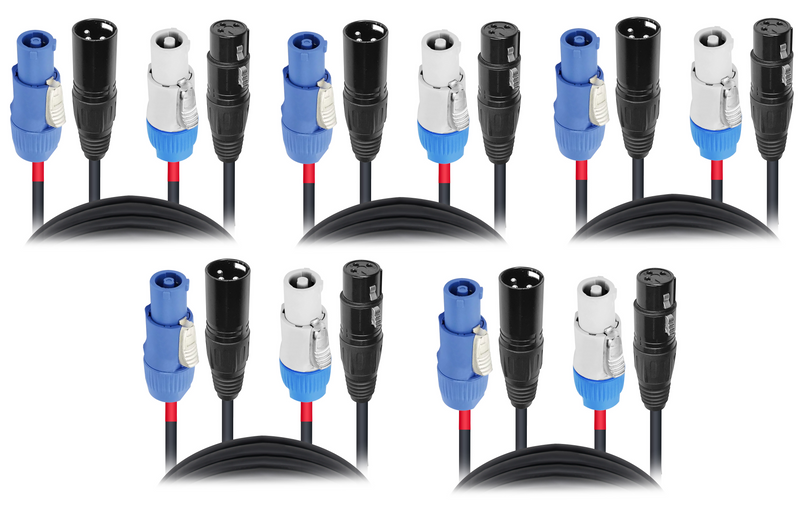 ProX Powerkon XLR combo cable frontview