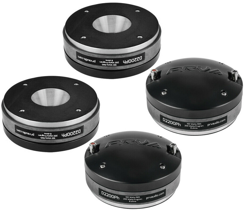 4x PRV D2200Ph 2" EXIT Pro Car Audio Phenolic Compression Driver 200W 500-9000Hz