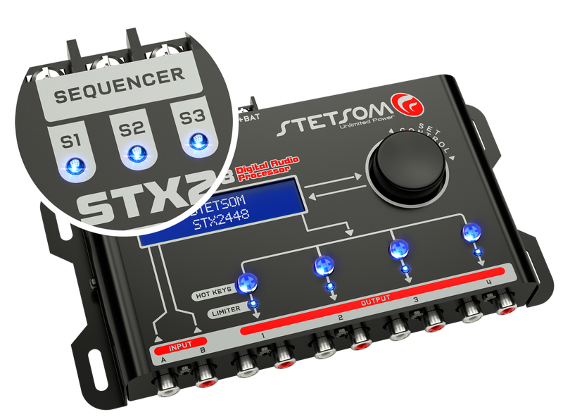 Stetsom STX2448 Digital Processor 4-Stereo Outputs Car Audio Management system