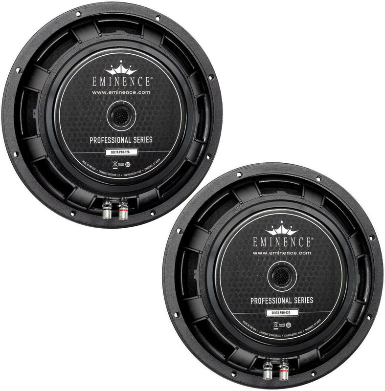  2x Eminence DELTA PRO-12A 12" Midrange, full-range, Midbass, Monitor Woofer 800 W