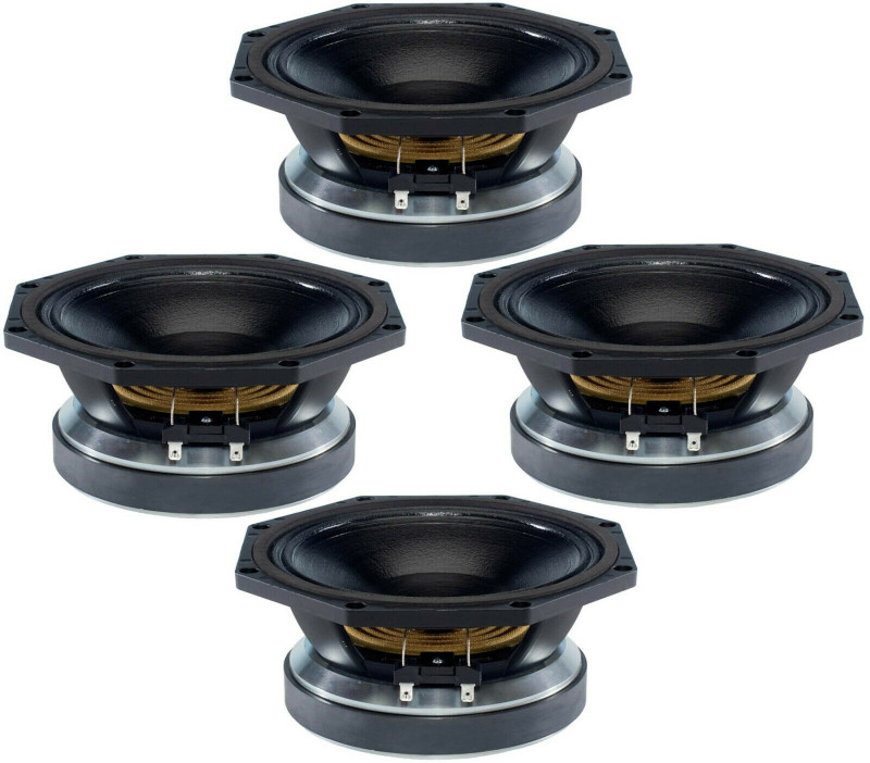 4x B&C 8FW51 8-inch mid-bass speakers.