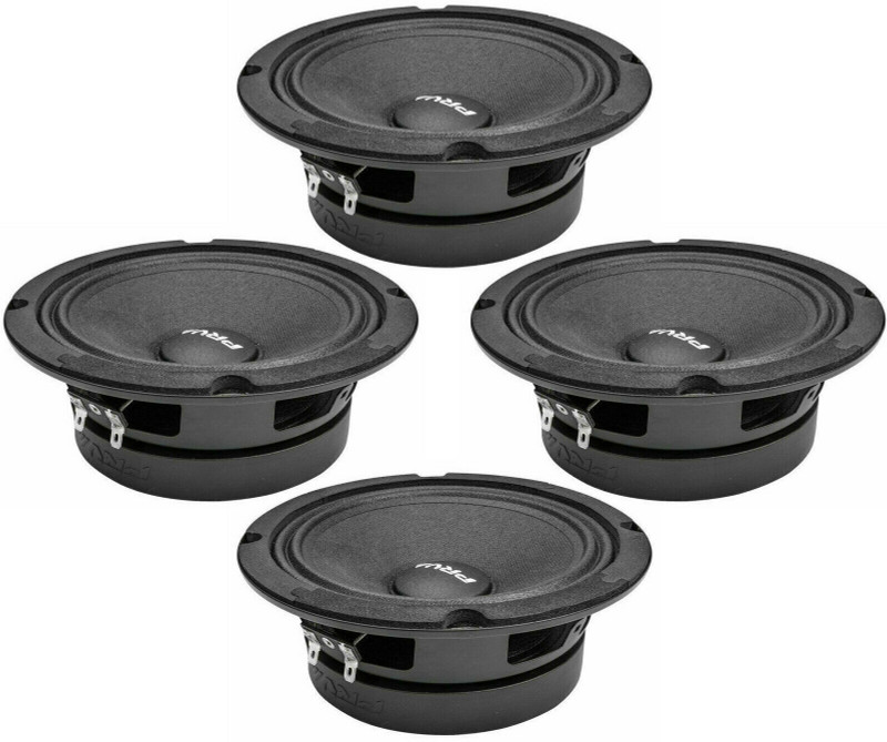 4x PRV 6MR200A-4 6.5" Mid-Range Car Audio Shallow Loudspeaker 200W 4-Ohm 94dB