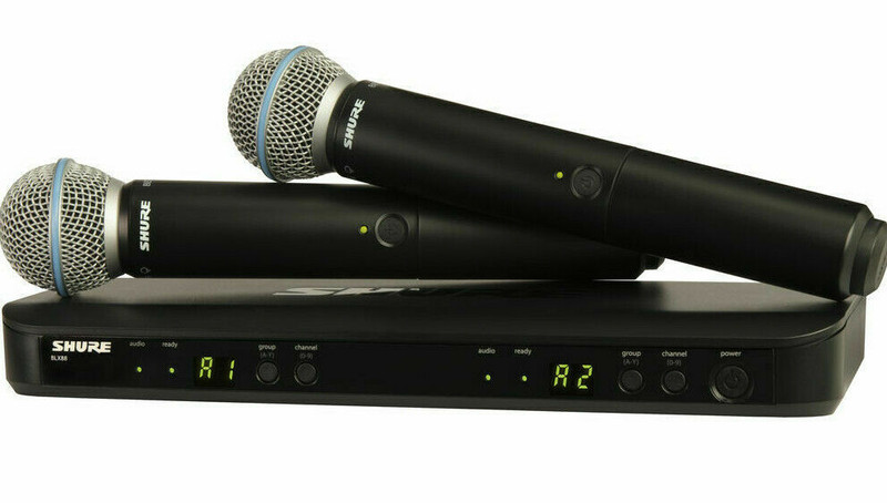 Shure BLX288/B58 H10 dual microphone
