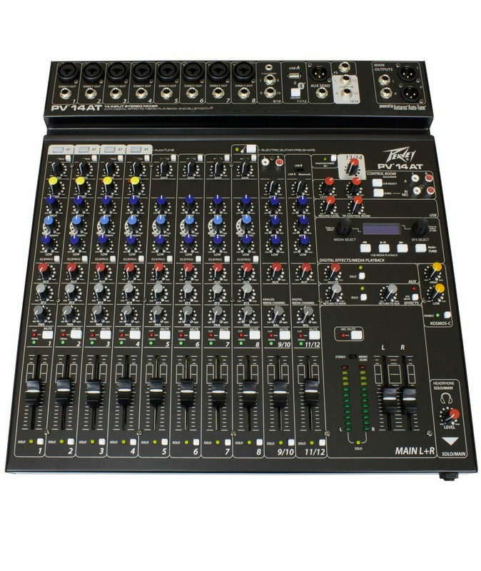 Peavey PV14AT Compact 14 Channel Mixer with Bluetooth and Antares® Auto-Tune