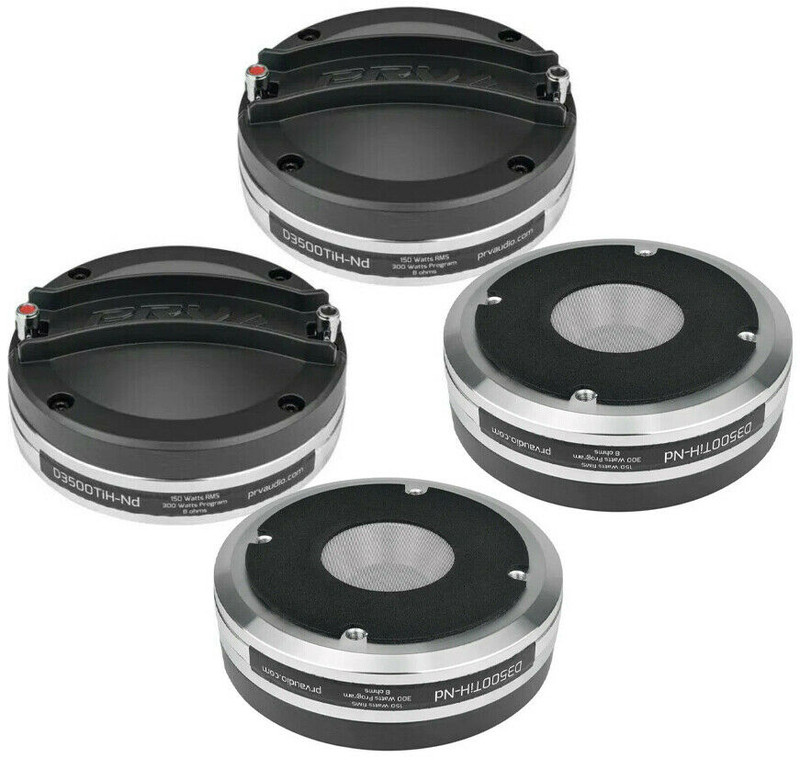 4x PRV Audio D3500TiH-Nd Neodymium 2" Exit Hybrid Diaphragm 3.5" VC - 300 Watts