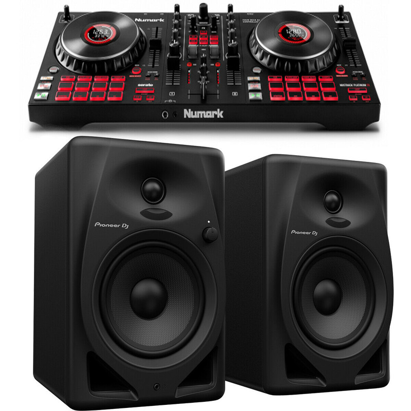 Numark Mixtrack Platinum FX Controller w/ Pioneer DJ DM-50D 5" Powered Monitor