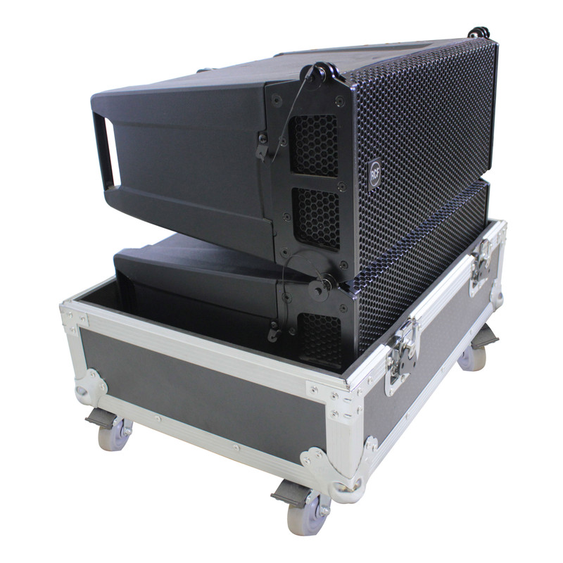 ProX X-RCF-HDL6ALAX2W Line Array Flight Case for 2x RCF HDL6-A HDL & 26-A Speakers w/ Wheels