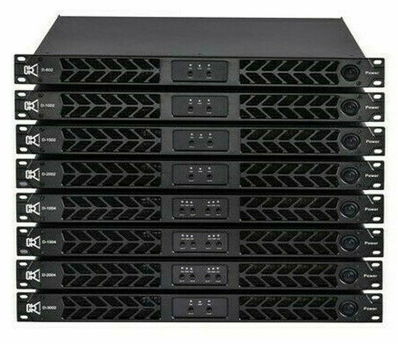 CVR Audio D-1002 Black Series Professional Power Amplifier 1 Space 1000 Watts x2 at 8-Ohm