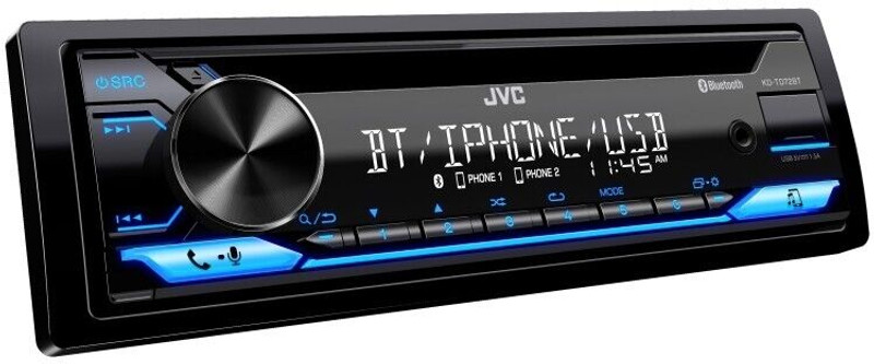 JVC KD-TD72BT CD RECEIVER FEATURING Single DIN Bluetooth REMOTE APP COMPATIBILITY