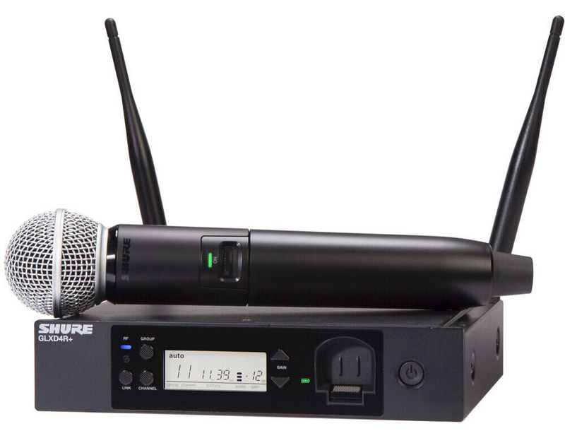 Shure GLXD24R+ Wireless Mic System Front