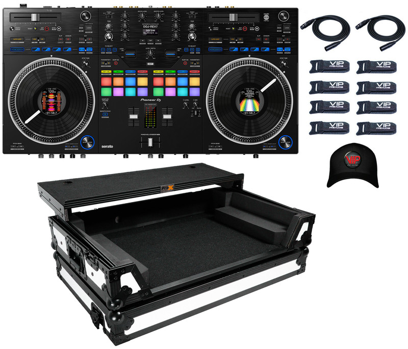 Pioneer DDJ-REV7 Serato DJ Pro Scratch-Style Controller + ProX XS-DDJREV7WLTWH Case
