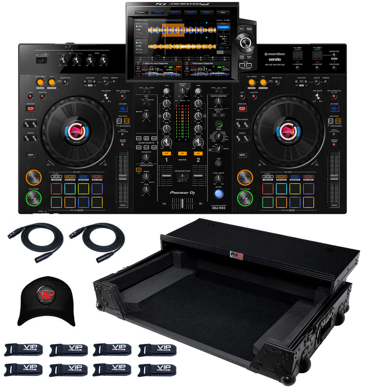 Pioneer DJ XDJ-RX3 2-Channel All-In-One DJ system + ProX XS-XDJRX3WLTBL  Case + Cables