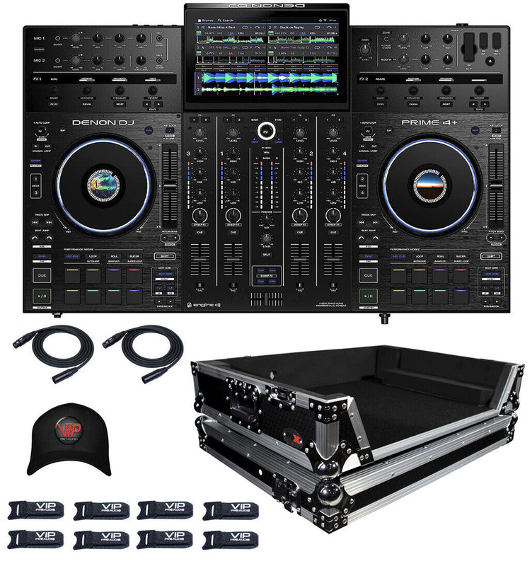 Denon PRIME 4+ DJ Controller WI-FI STREAMING With Amazon Music + XS-PRIME4 W Case