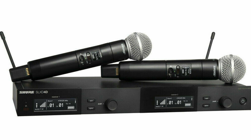 Shure SLXD24D/SM58 J52 Dual Wireless System w/ 2x SLXD2/58 Handheld Mics. (Open Box)