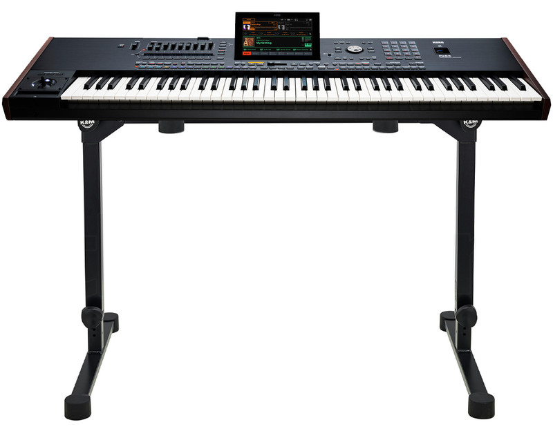 Korg PA5X76 76-Key Professional Keyboard / Arranger + K&M 18820 Black Keyboard Stand