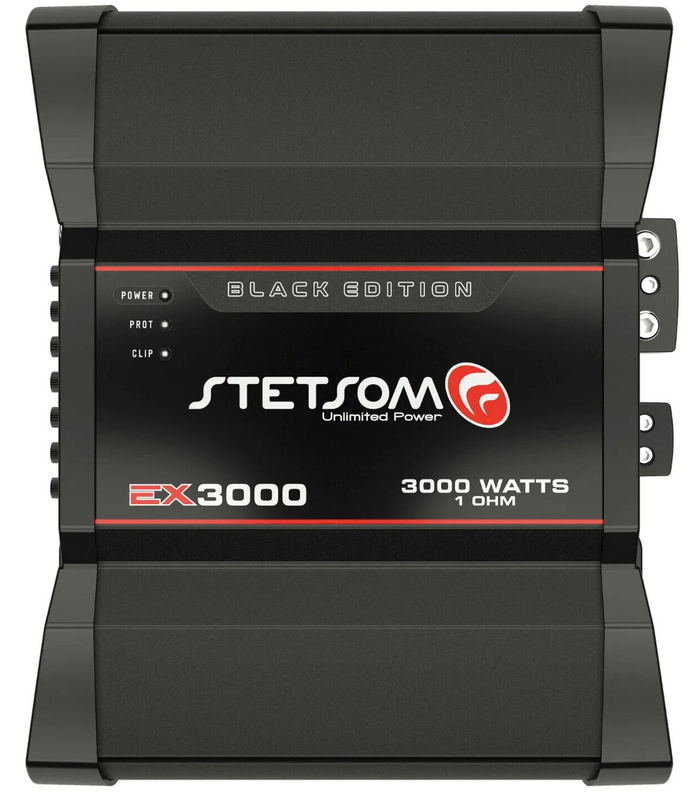 Stetsom EX 3000 Black 1-Ohm Car Audio Digital Mono Amplifier 3k Watts