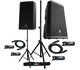 2x EV ZLX-12P G2 Active DJ 1000W PA Bluetooth Speaker + Stands w/ Bag and Cables