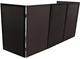 Pro X XF-5X3048B 5 Panel Black Frame DJ Facade W-Stainless Quick Release 180 Degree Hinges