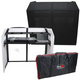 ProX XF-MESA MK2, Mesa MK2 DJ Facade Table Station Includes White & Black Scrims & Padded Carry Bag