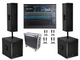 2X RCF SUB 8004-AS 18" Active Subwoofer + 2x NXW 44-A Active Column Speaker & Mixer
