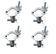 4X ProX T-C7S Aluminum Pro Slim M10 Clamp with Half Conical Connector for 2" Truss Tube Capacity 661 lbs.