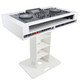 ProX XZF-DJCTW2UCASE Control Tower DJ Podium w/ Road Cases for DDJ-REV7, XDJ-XZ, FLX10, RANE Four - White